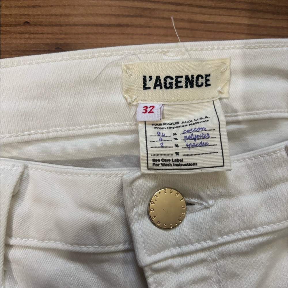 L'AGENCE Cream Skinny Jeans